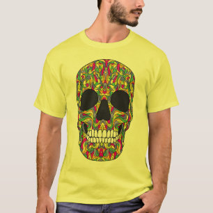 Psychedelischer Schädel T-Shirt