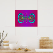 Psychedelischer Schmetterling Poster (Küche)