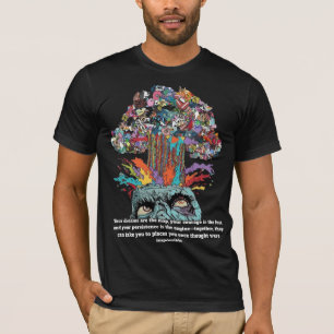 Psychedelischer Skull Art Graphic T - Shirt