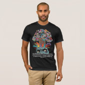 Psychedelischer Skull Art Graphic T - Shirt (Vorne ganz)