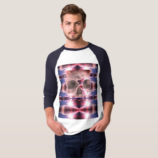 Psychedelischer Skully Spitzenspaß T-Shirt (Vorne ganz)