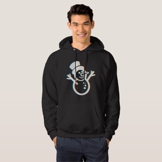 Psychedelischer Snowman-Trippy Hoodie (Vorne ganz)