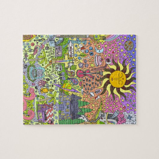 PSYCHEDELISCHER SONNENUNTERGANG PUZZLE (Horizontal)