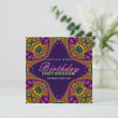 Psychedelischer Spaß Fabulous 40 Event-Party Einla Einladung (Stehend Vorderseite)