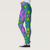 Psychedelischer Spaß Rosa Grün Leggings (Links)