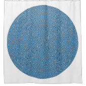 Psychedelischer Spiral in Blau... Duschvorhang (Vorderseite)