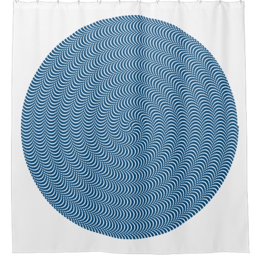 Psychedelischer Spiral in Blau... Duschvorhang (Vorderseite)