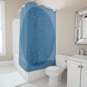 Psychedelischer Spiral in Blau... Duschvorhang (Beispiel)