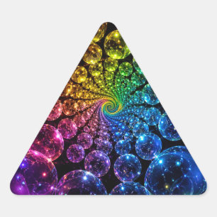 Psychedelischer Spiralaufkleber Dreieckiger Aufkleber