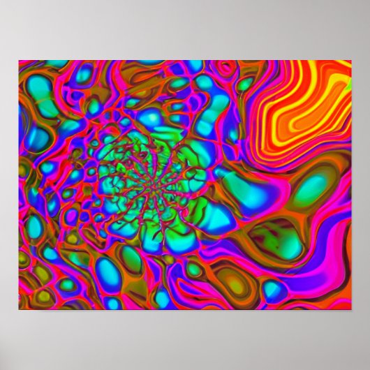 Psychedelischer Splash Poster (Vorne)