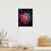 Psychedelischer Splash Poster (Küche)
