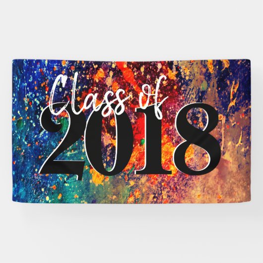 Psychedelischer Spritzer | Abstrakter Abschluss vo Banner (Horizontal)