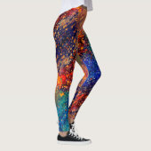 Psychedelischer Spritzer | Farbiger Regenbogen Abs Leggings (Rechts)
