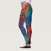 Psychedelischer Spritzer | Farbiger Regenbogen Abs Leggings (Links)