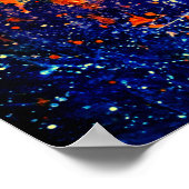 Psychedelischer Spritzer | Farbiger Regenbogen Abs Poster (Ecke)