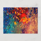 Psychedelischer Spritzer | Farbiger Regenbogen Abs Postkarte (Vorderseite)