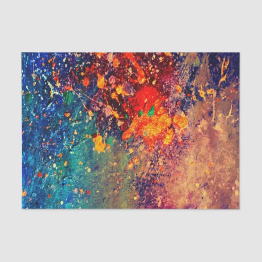 Psychedelischer Spritzer | Farbiger Regenbogen Abs Seidenpapier (Vorderseite)