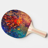 Psychedelischer Spritzer | Farbiger Regenbogen Abs Tischtennis Schläger (Seitenansicht)