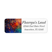 Psychedelischer Spritzer | Rainbow Abstrakt Addres (Vorne)