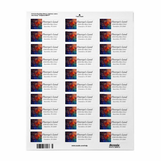 Psychedelischer Spritzer | Rainbow Abstrakt Addres (Vorne)