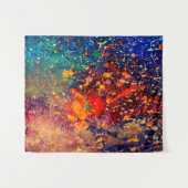 Psychedelischer Spritzer | Rainbow Abstrakt Backgr Wandteppich (Vorderseite (Horizontal))