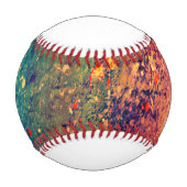 Psychedelischer Spritzer | Rainbow Abstrakt Monogr Baseball (Rückseite)