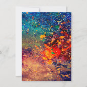 Psychedelischer Spritzer | Rainbow Abstrakt Weddin Einladung (Rückseite)