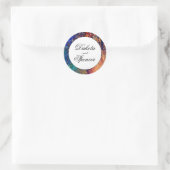 Psychedelischer Spritzer | Rainbow Abstrakt Weddin Runder Aufkleber (Tasche)