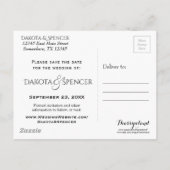 Psychedelischer Spritzer | Regenbogen Save the Dat Ankündigungspostkarte (Rückseite)