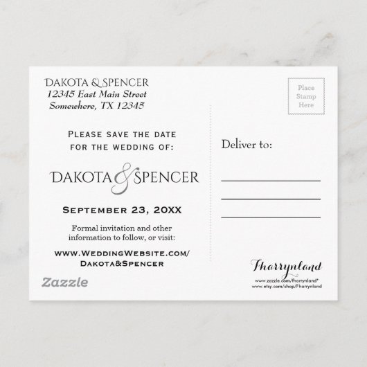 Psychedelischer Spritzer | Regenbogen Save the Dat Ankündigungspostkarte (Rückseite)