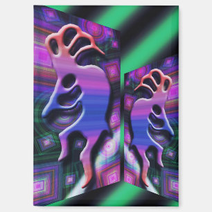 psychedelischer Stammes-Tanzmagnet Magnet