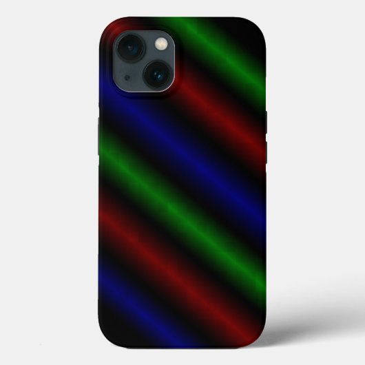 Psychedelischer Streifen in Red Blue Green iPhone  Case-Mate iPhone Hülle (Rückseite)