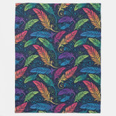 Psychedelischer Strudel Blätter Fleece-Decke Fleecedecke (Vorderseite)