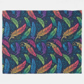 Psychedelischer Strudel Blätter Fleece-Decke Fleecedecke (Vorderseite (Horizontal))
