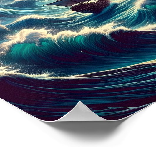 Psychedelischer Sturmnebel Poster (Ecke)