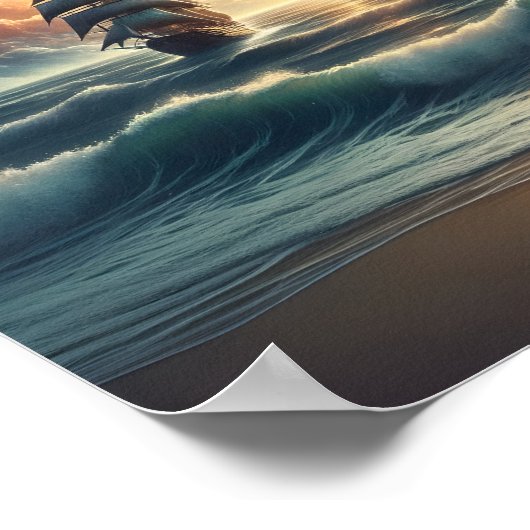 Psychedelischer Sturmnebel Poster (Ecke)