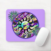 Psychedelischer Sun und Mond Mousepad (Mit Mouse)