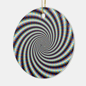 Psychedelischer Swirl Keramik Ornament (Links)
