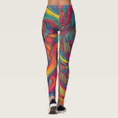 Psychedelischer Swirl Leggings (Rückseite)