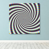 Psychedelischer Swirl Leinwanddruck (Insitu (Holzboden))