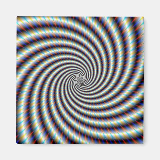 Psychedelischer Swirl Magnet (Vorne)