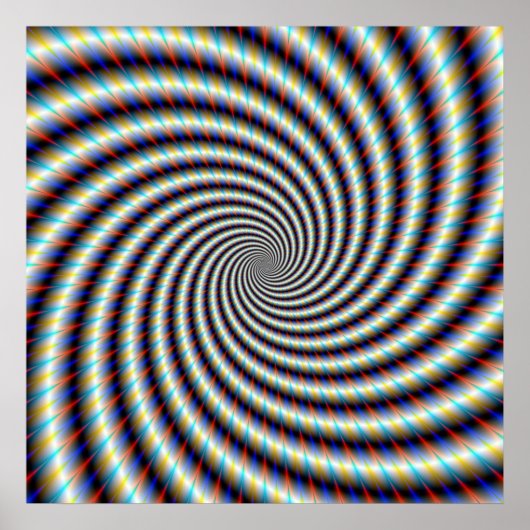 Psychedelischer Swirl Poster (Vorne)