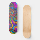 Psychedelischer Swirl Skateboard (Vorderseite)