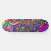 Psychedelischer Swirl Skateboard (Horizontal)