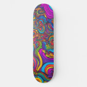 Psychedelischer Swirl Skateboard (Vorderseite)