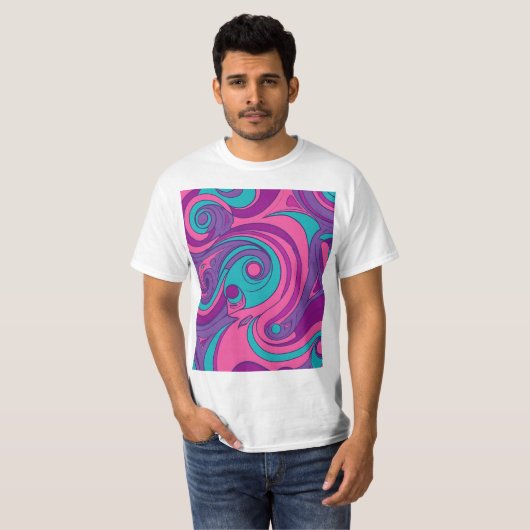 Psychedelischer Swirl T-Shirt (Vorne ganz)