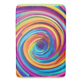 Psychedelischer Swirl von Regenbogenhues Badematte (Vorderseite Vertikal)