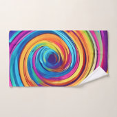 Psychedelischer Swirl von Regenbogenhues Badhandtuch Set (Handtuch)
