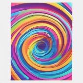 Psychedelischer Swirl von Regenbogenhues Fleecedecke (Vorderseite)