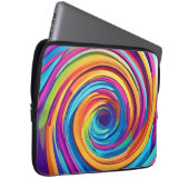 Psychedelischer Swirl von Regenbogenhues Laptopschutzhülle (Vorne Rechts)